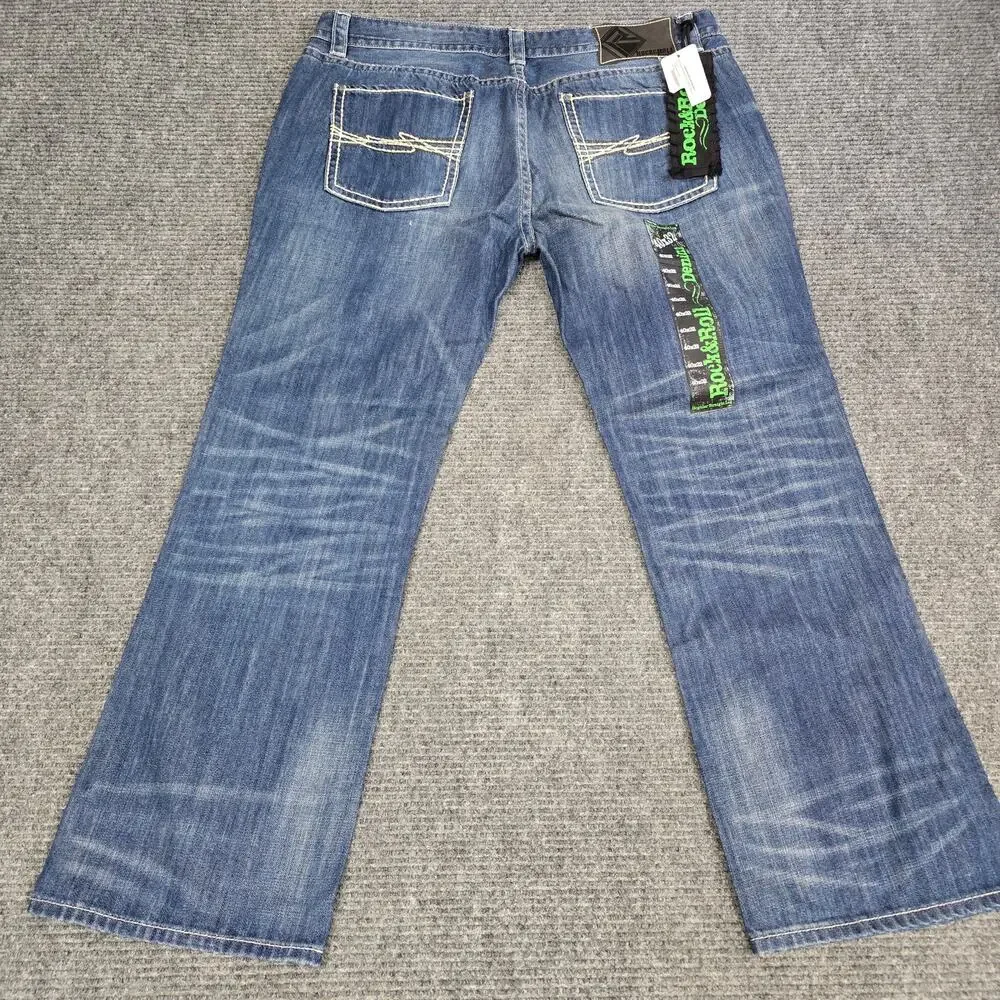 Rock & Roll Cowboy Pistol Jeans Mens 40x32 NWT Regular Straight Leg Western